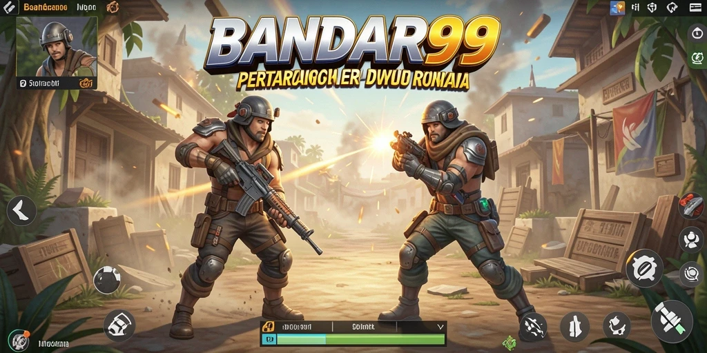 Tangkapan layar BANDAR99 menampilkan aksi mendebarkan dalam permainan Battle Royale.