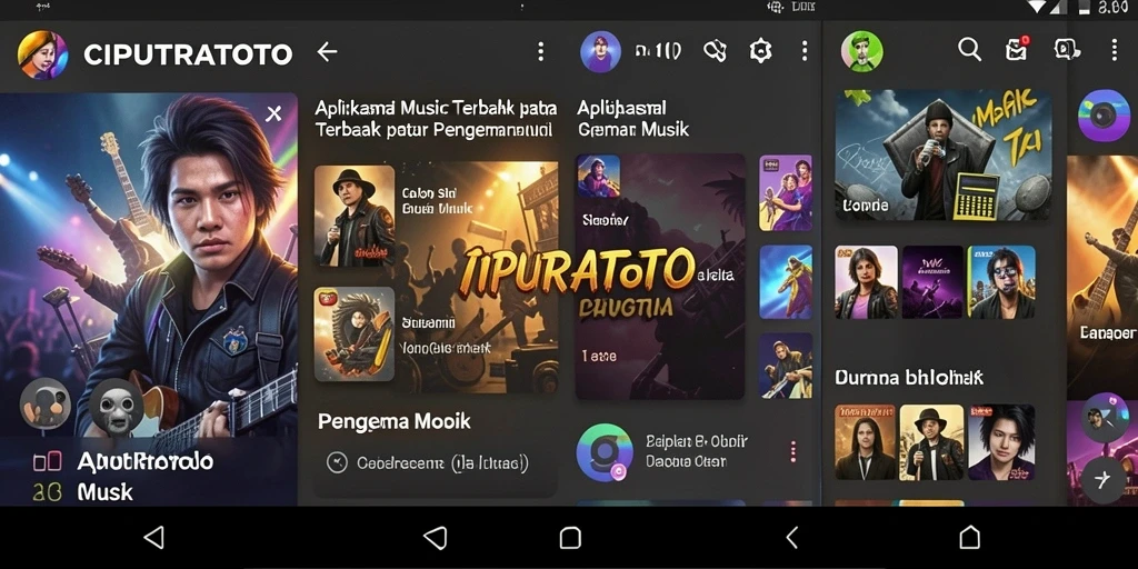 Gambaran gameplay seru dari CIPUTRATOTO dengan musik yang dinamis.