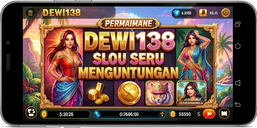 Tampilan gameplay memukau dari DEWI138 saat memutar gulungan Slot.