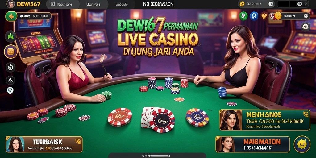 Tampilan menarik dari permainan Live Casino di DEWI567.