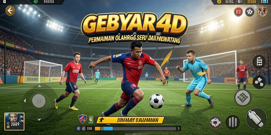 Tampilan gameplay menarik dari GEBYAR4D yang menunjukkan aksi olahraga.