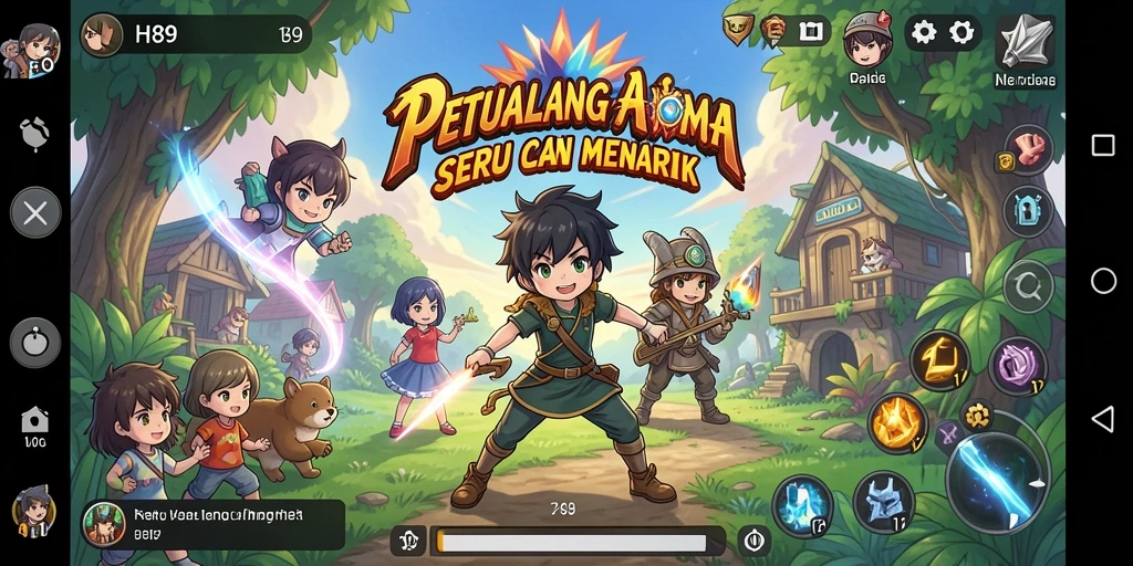 Gambaran seru dari gameplay H89 yang penuh aksi Anime.