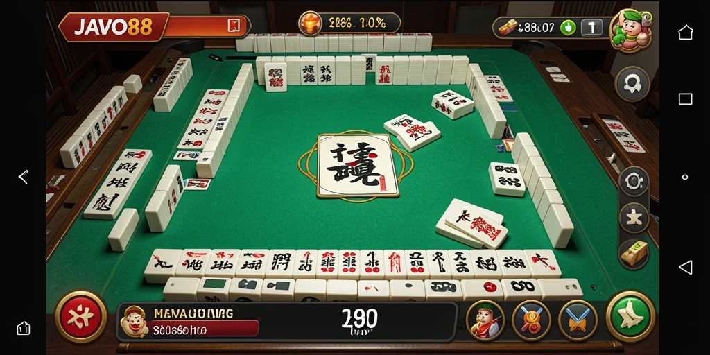 Screenshot utama <strong>JAVO88</strong> menampilkan gameplay Mahjong yang menarik dan penuh strategi.