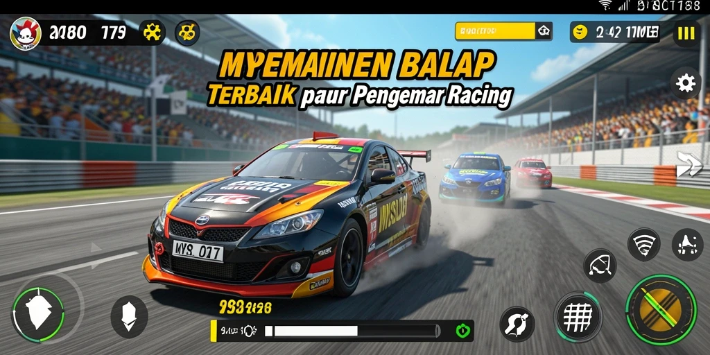 Tampilan gameplay seru dari MYSLOT188 yang menunjukkan adu balap.