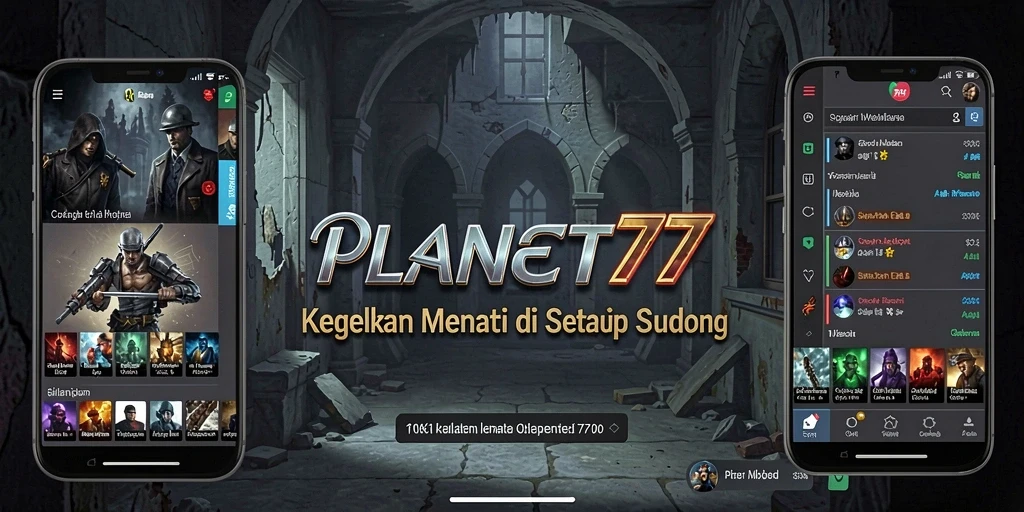 Momen menegangkan di dalam game PLANET77 dengan lingkungan menyeramkan.