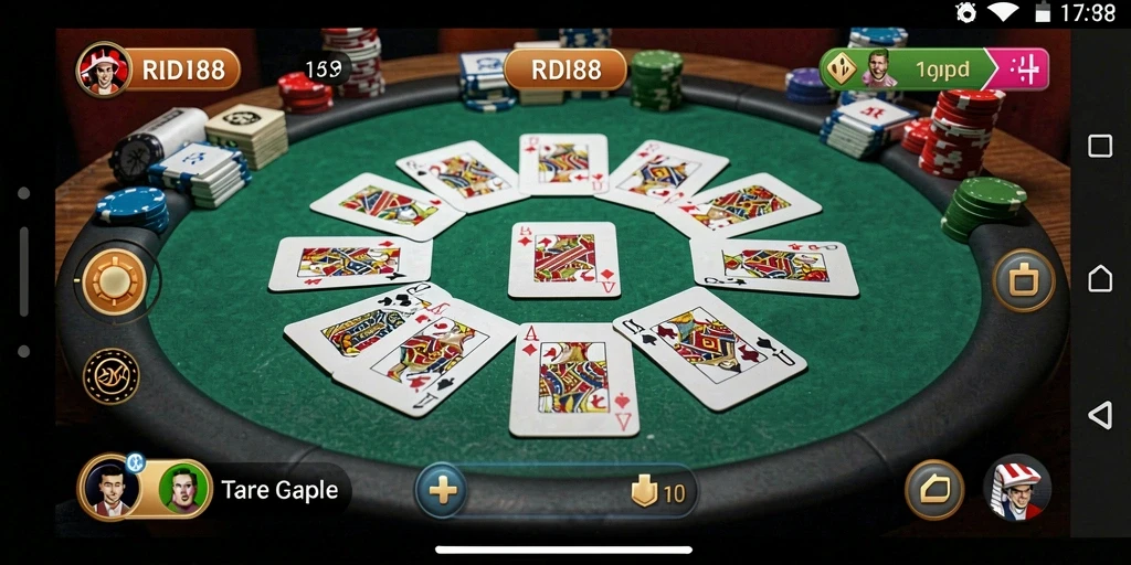 Tampilan gameplay seru dari RDI88 saat bermain Gaple.