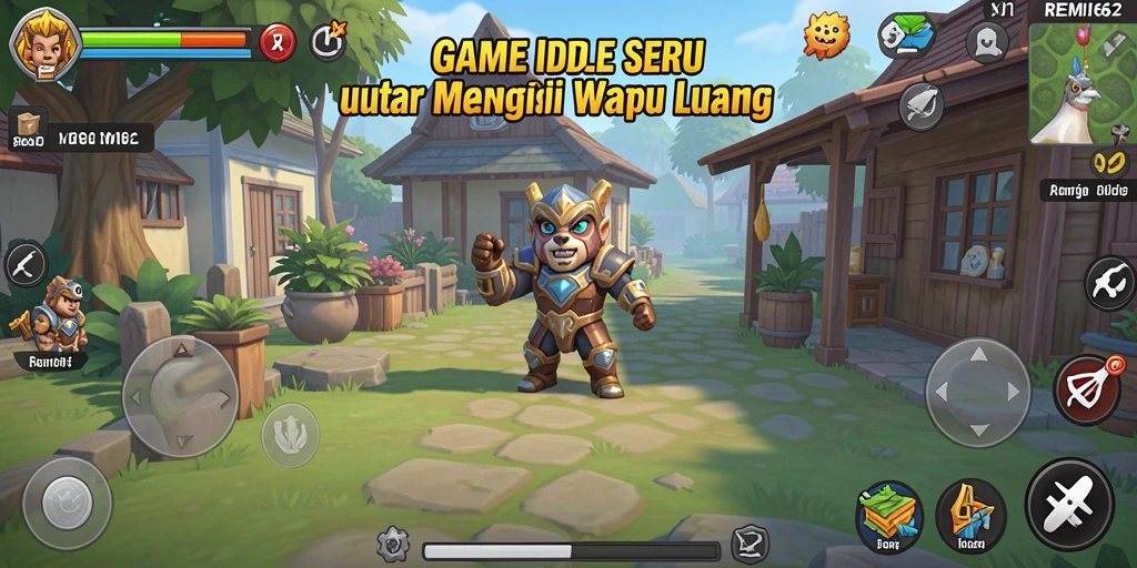 Screenshot gameplay REMI62 yang menampilkan elemen Idle yang menenangkan.