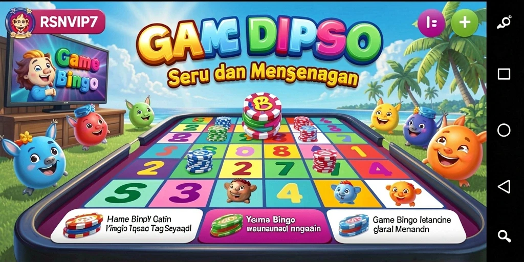 Screenshot gameplay RSNVIP7 menampilkan suasana permainan Bingo yang seru.