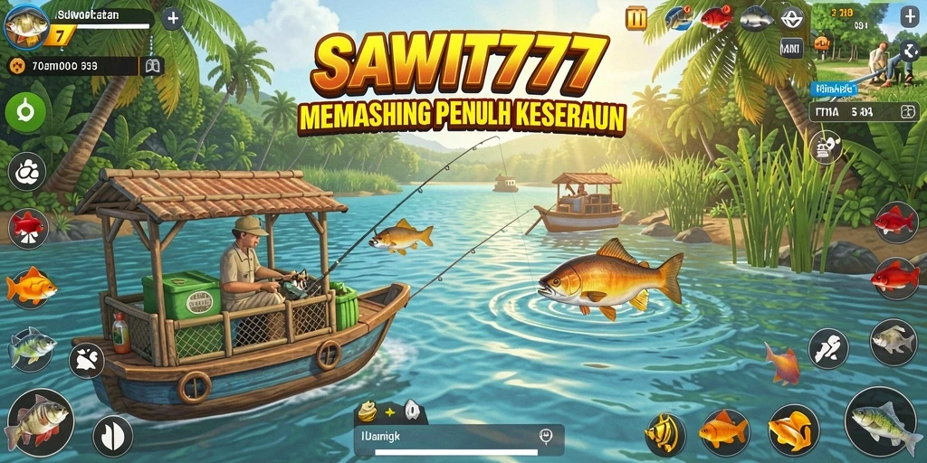 Tampilan seru saat menangkap ikan di SAWIT777.