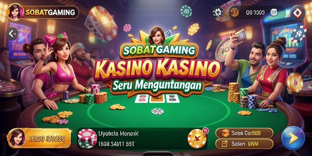 Tampilan menawan dari aplikasi Kasino SOBATGAMING dengan gameplay yang mendebarkan.