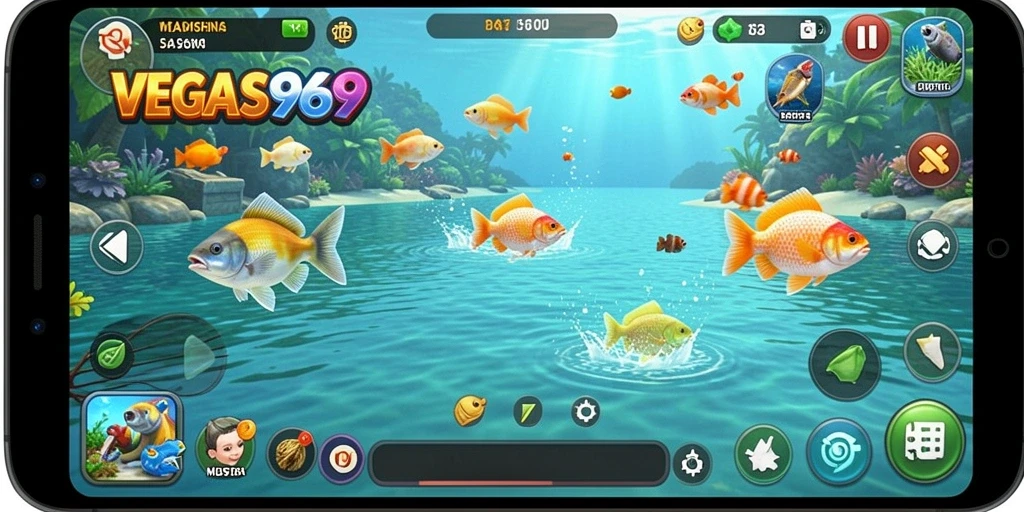 Tampilan gameplay VEGAS969 dengan aksi memancing yang menegangkan.